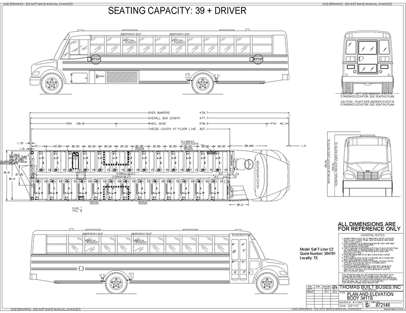 THOMAS BUILT BUSES C2 - 341TS