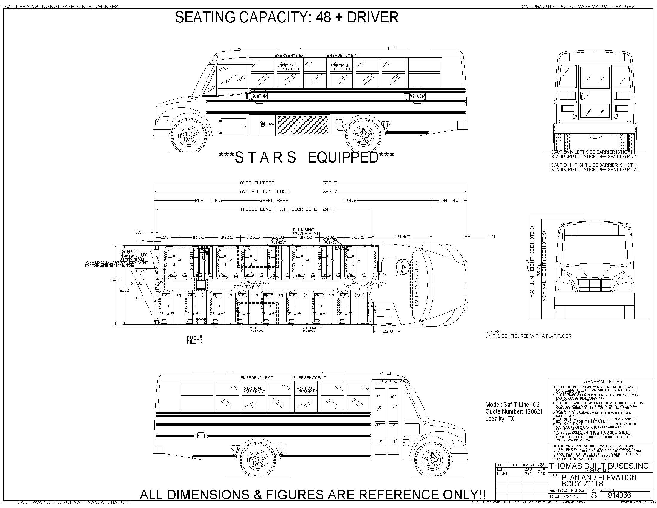 THOMAS BUILT BUSES C2 - 221TS