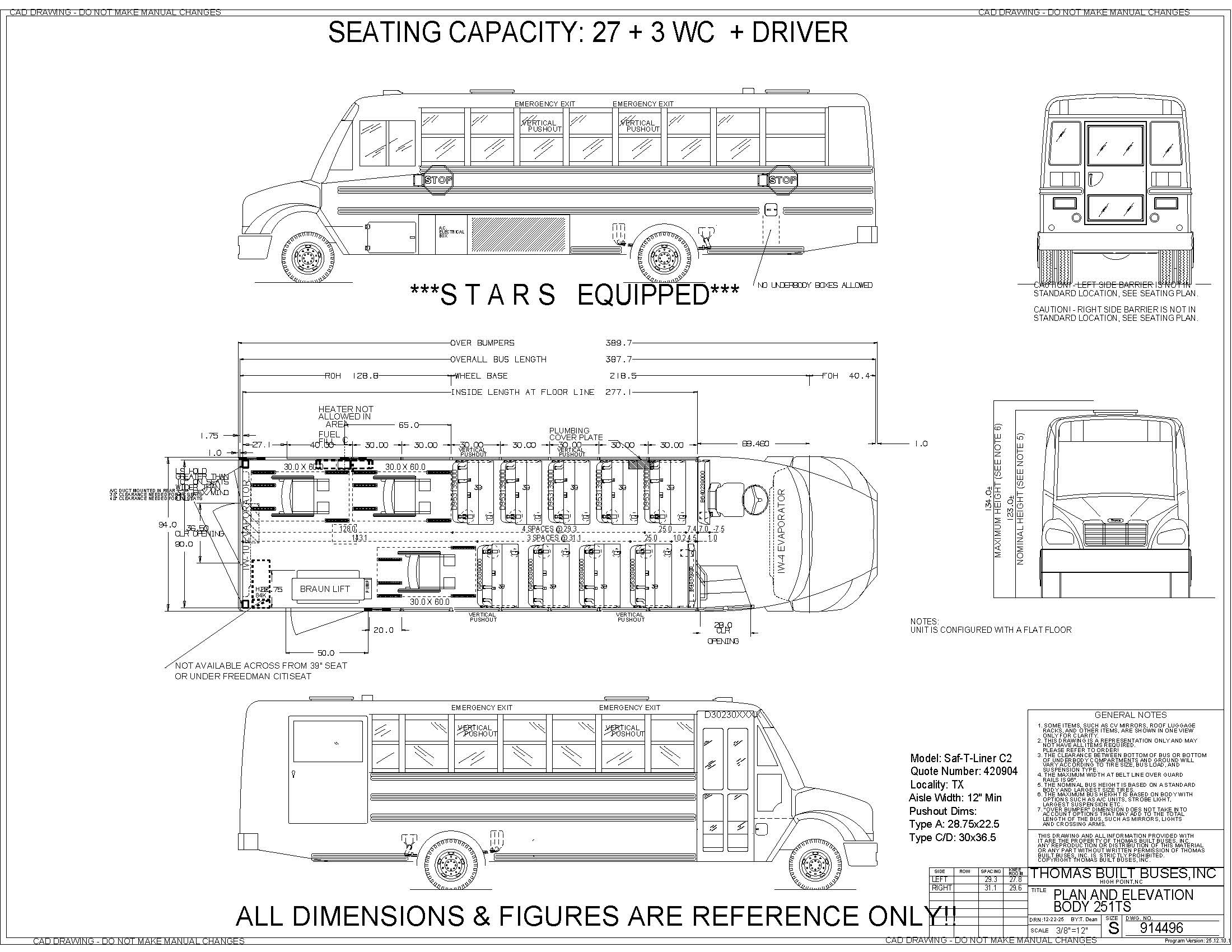 THOMAS BUILT BUSES C2 - 251TS