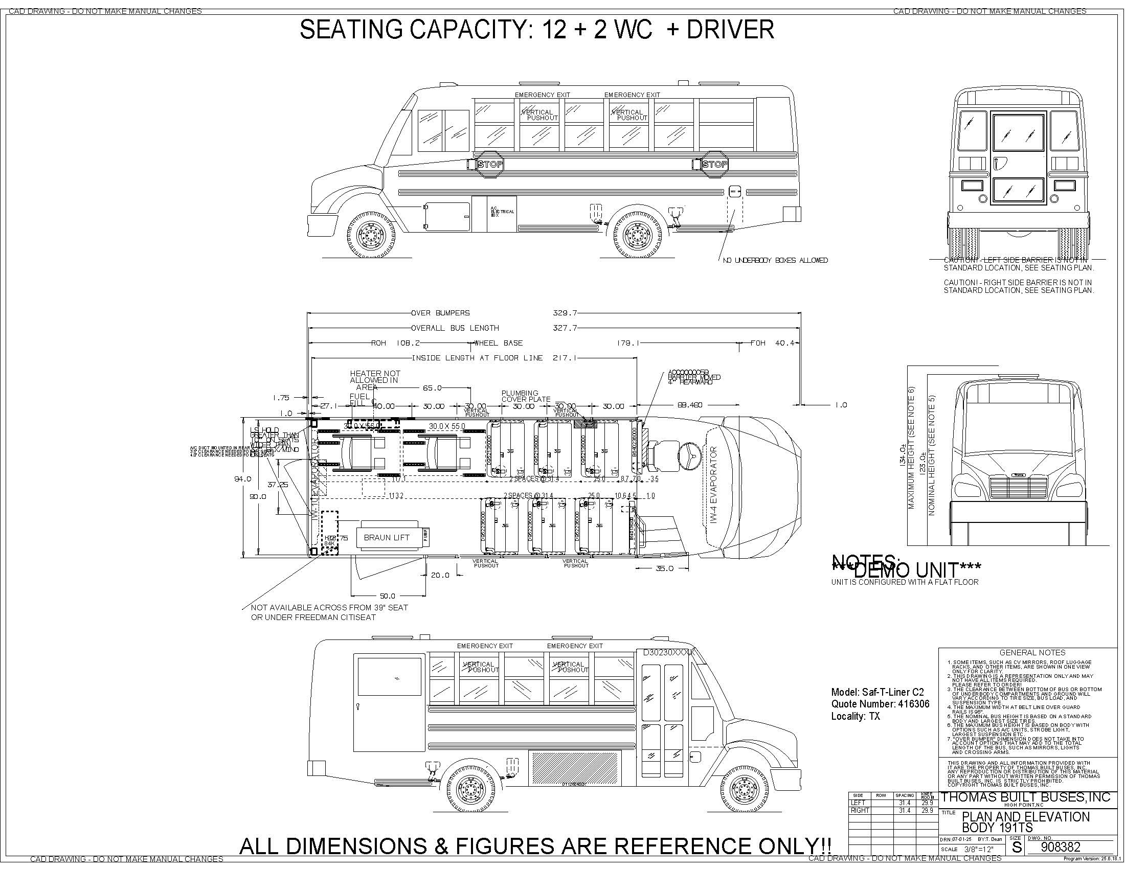 THOMAS BUILT BUSES C2 - 191TS