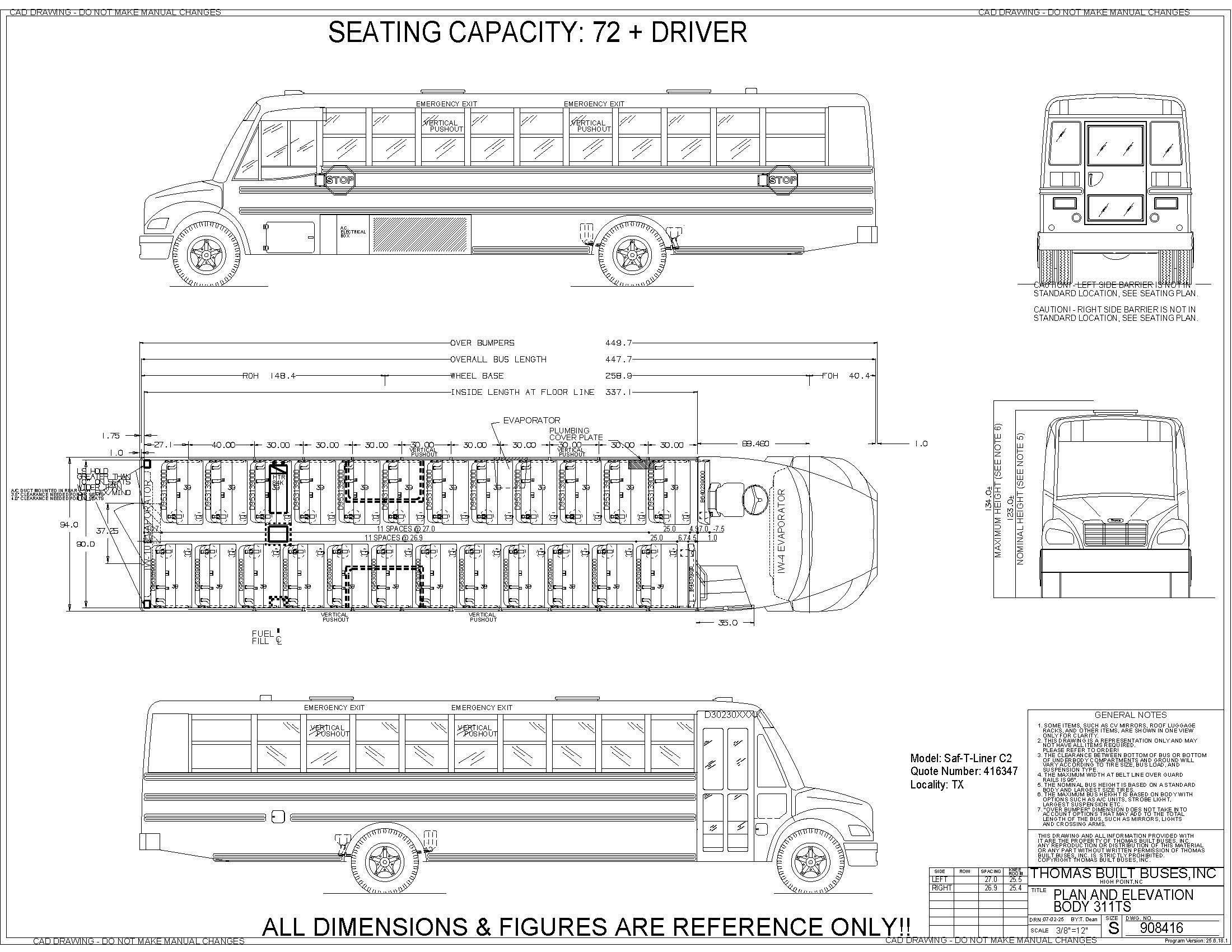 THOMAS BUILT BUSES C2 - 311TS