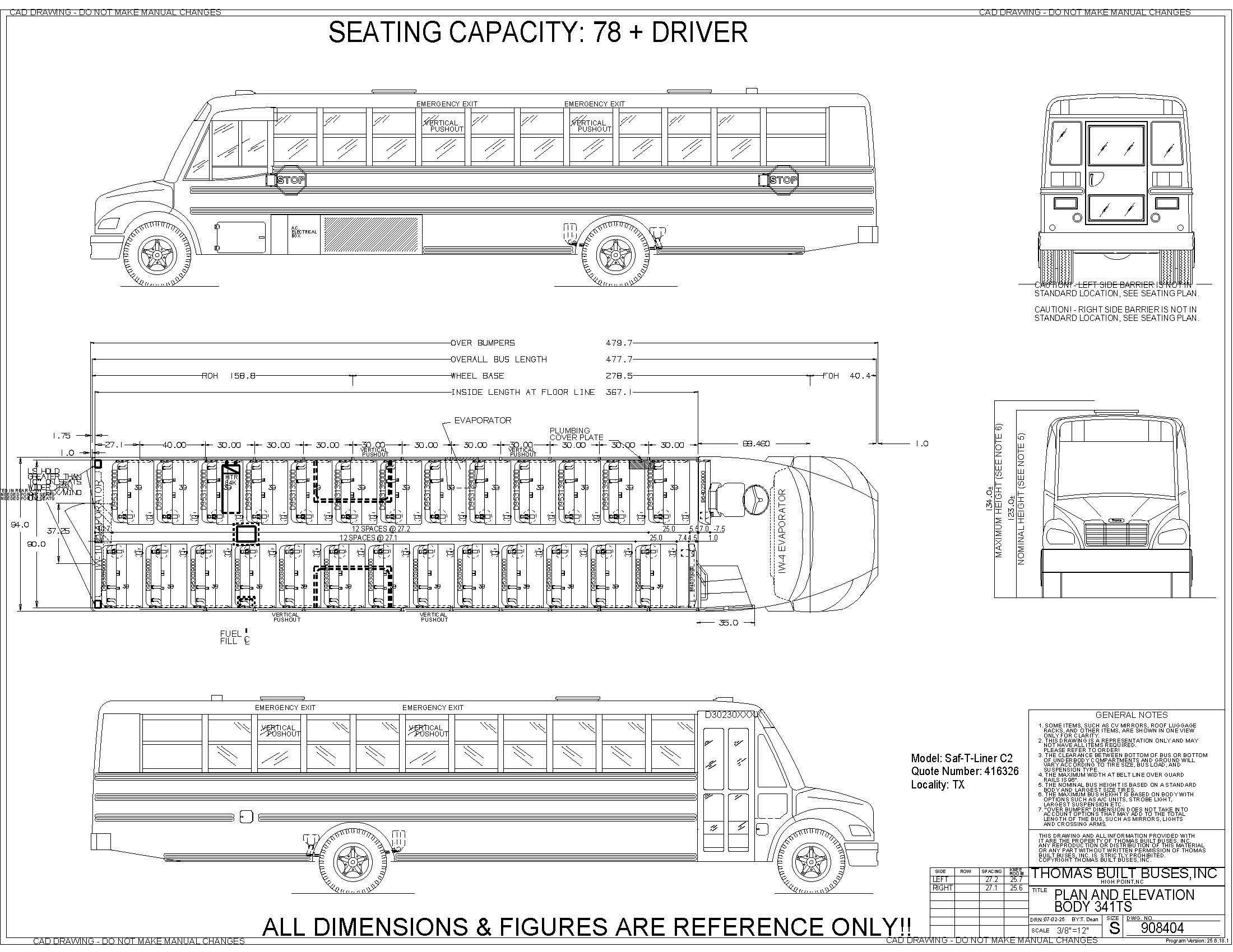 THOMAS BUILT BUSES C2 - 341TS