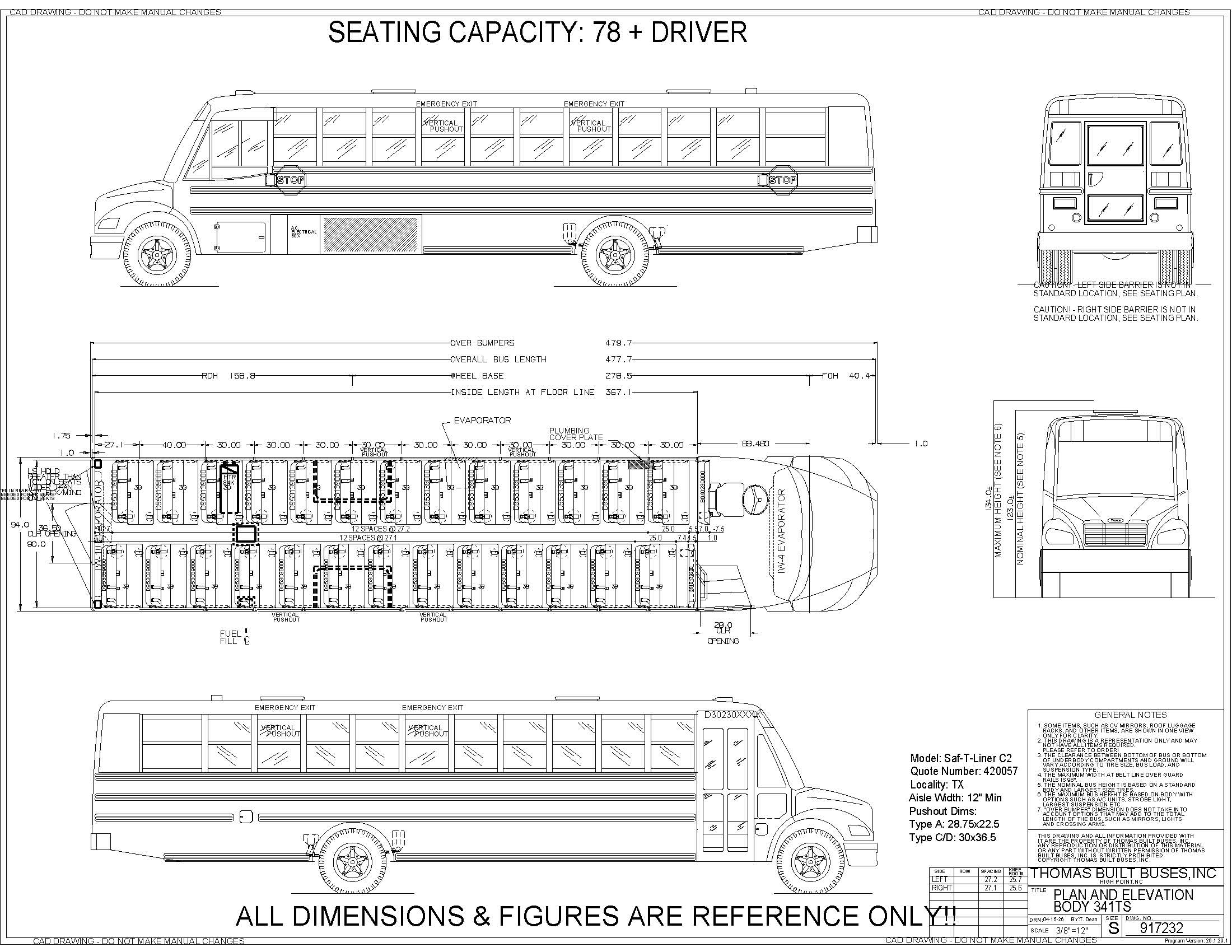 THOMAS BUILT BUSES C2 - 341TS