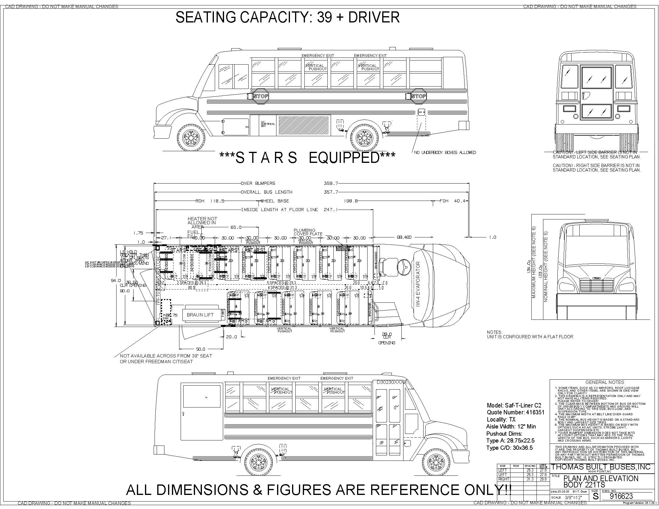 THOMAS BUILT BUSES C2 - 221TS
