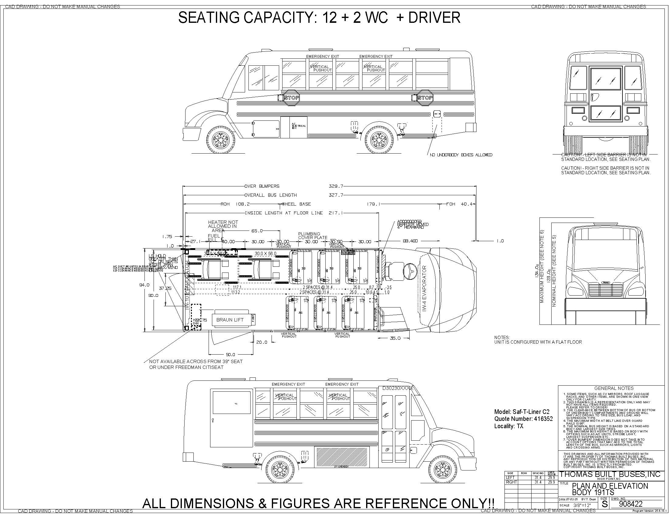 THOMAS BUILT BUSES C2 - 191TS
