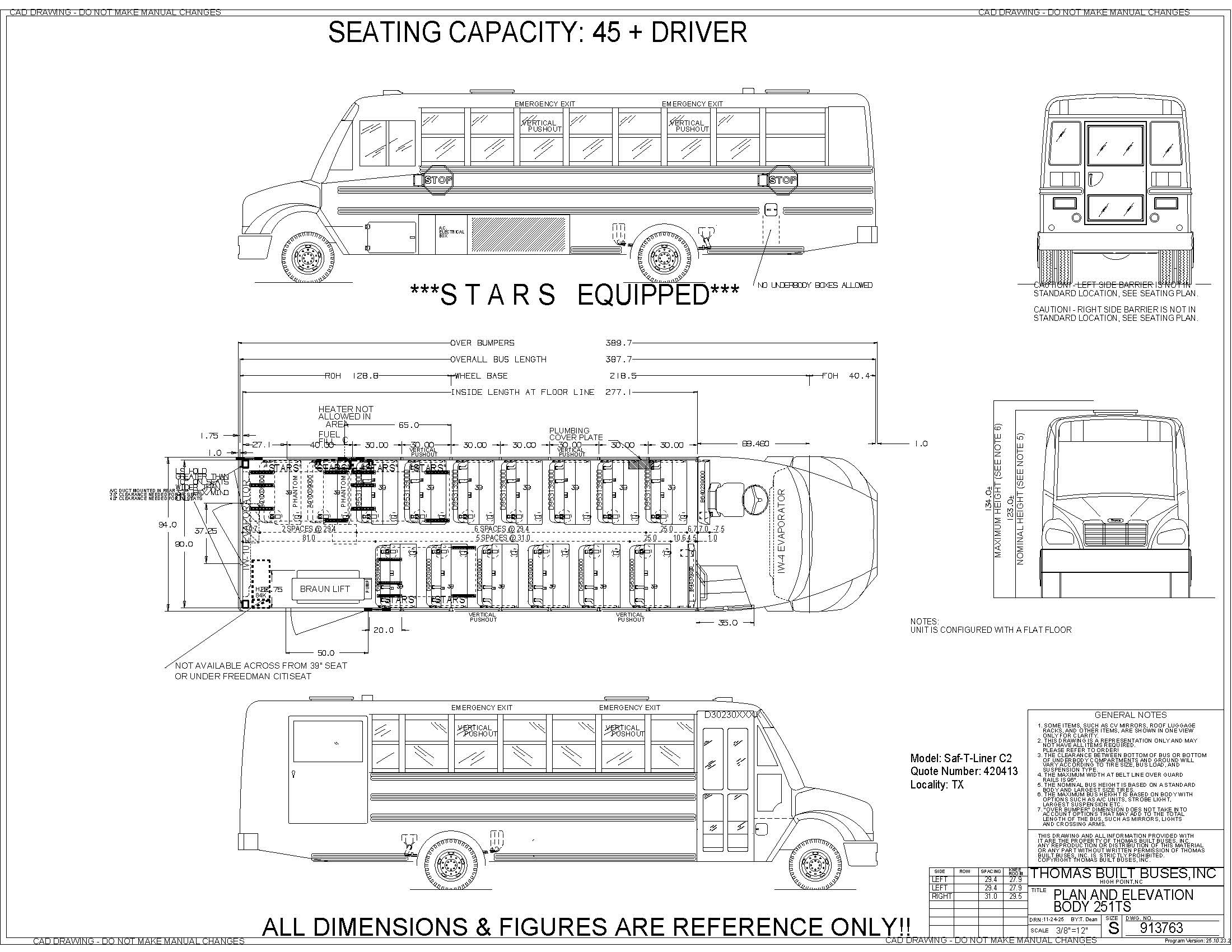 THOMAS BUILT BUSES C2 - 251TS